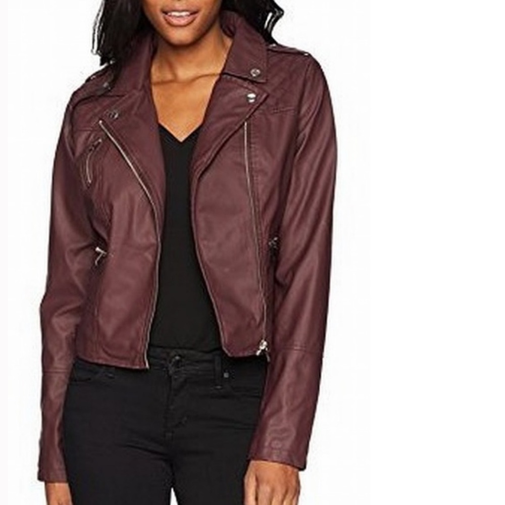 Forever Flower Leather Motorcycle Jacket